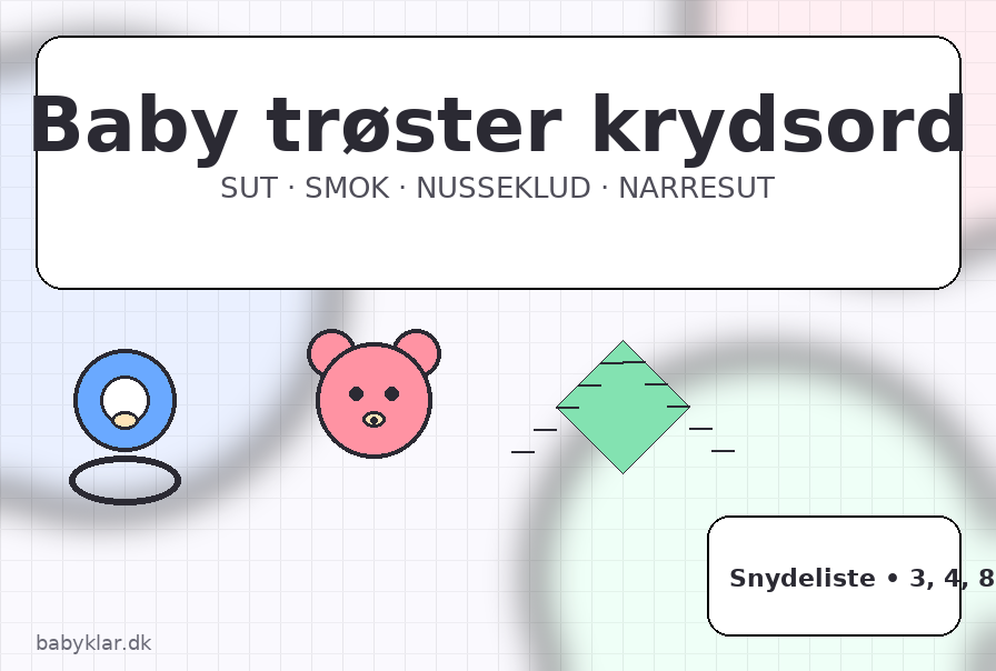 Baby trøster krydsord løsninger og tips