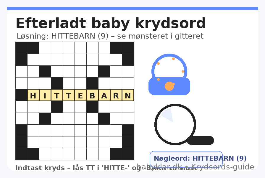 Efterladt baby krydsord løsninger og guide