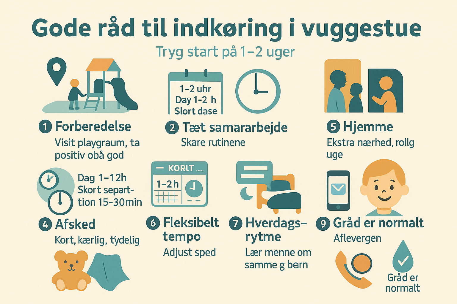 Barn leger trygt i vuggestue med pædagog