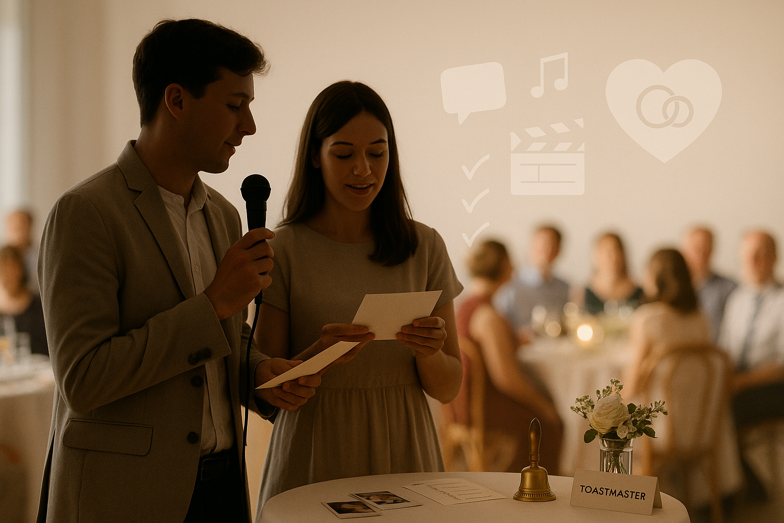 Søskende holder tale til bryllup