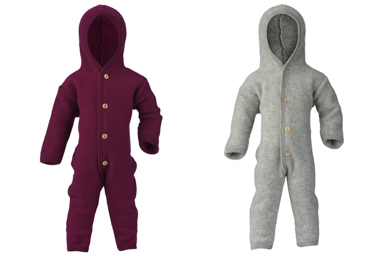 Engel-uldfleece-køredragter grå og bordeaux