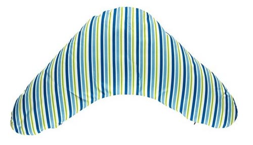 grøn og blåstribet ammepude fra babydan