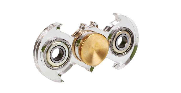 fidget spinner i stål og bronze