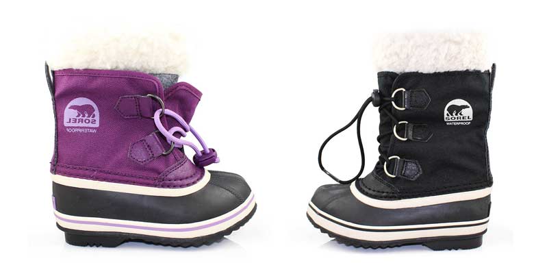 sorel vinterstøvler i blå og lilla